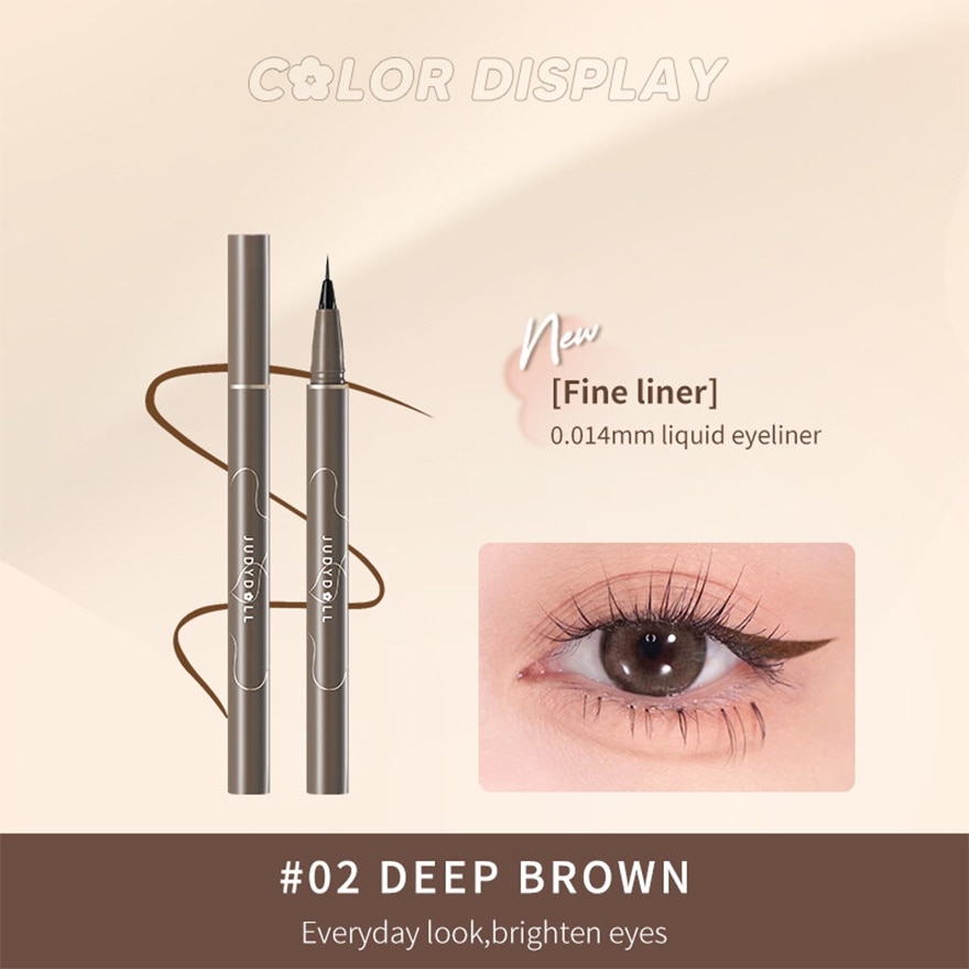 Narrow Liquid Eyeliner 02 Deep Brown