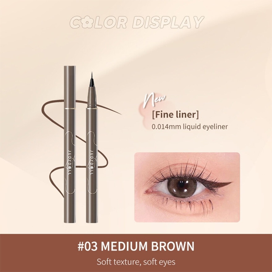 Narrow Liquid Eyeliner 03 Medium Brown