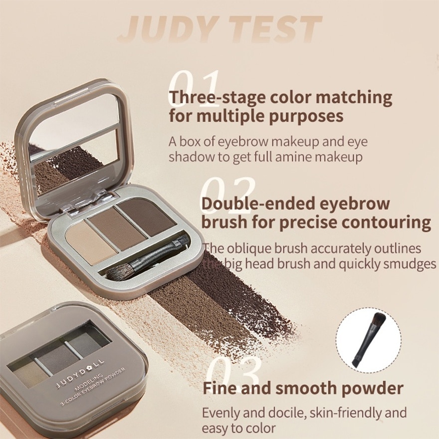 Modeling 3-Color Eyebrow Powder 03