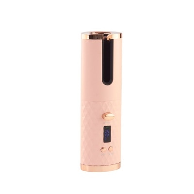 CHARMING USB Wireless Auto Volume Hair Curler Pink