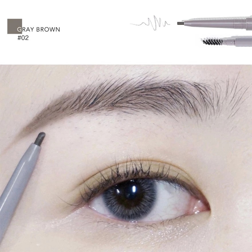 Narrow Eyebrow Pencil 02 Gray Brown
