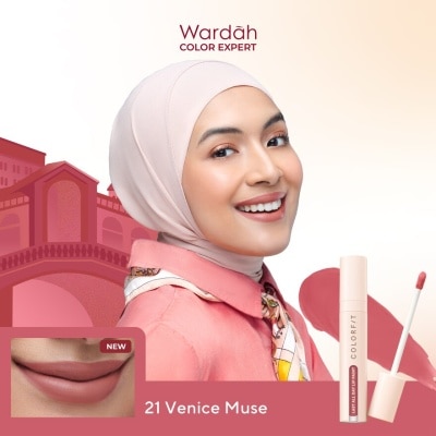 WARDAH - Colorfit Last All Day Lip Paint 21 Venice Muse
