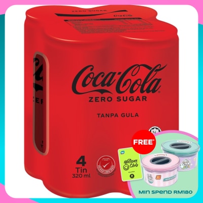 COCA-COLA Rasa Asli Zero Sugar Can 4x320ml