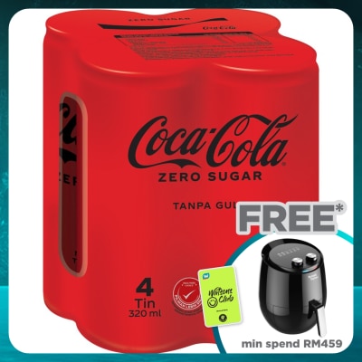 COCA-COLA Rasa Asli Zero Sugar Can 4x320ml