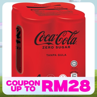 COCA-COLA Rasa Asli Zero Sugar Can 4x320ml