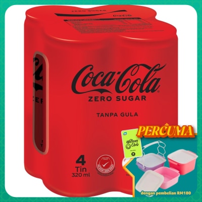 COCA-COLA - Rasa Asli Zero Sugar Can 4x320ml