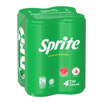 SPRITE Lemon-Lime Flavour Can 4x320ml