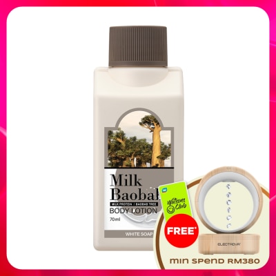 MILK BAOBAB - Body Lotion White Soap 70ml (Expired Nov 2026)