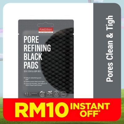 PUREDERM Pore Refining Black Pads 12s