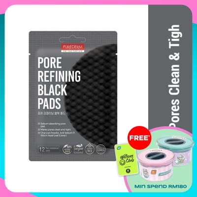 PUREDERM Pore Refining Black Pads 12s