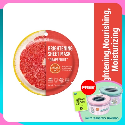PUREDERM Brightening Sheet Mask-Grapefruit 1s