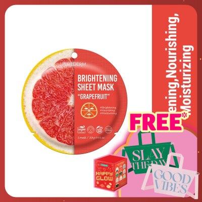 PUREDERM Brightening Sheet Mask-Grapefruit 1s