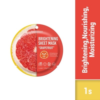 PUREDERM Brightening Sheet Mask-Grapefruit 1s