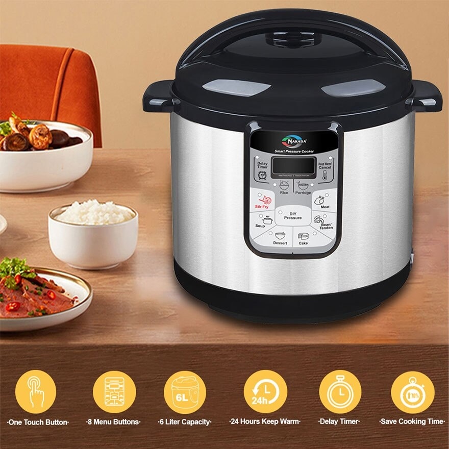 6 Liter Dual Pots Smart Pressure Cooker NKD6050