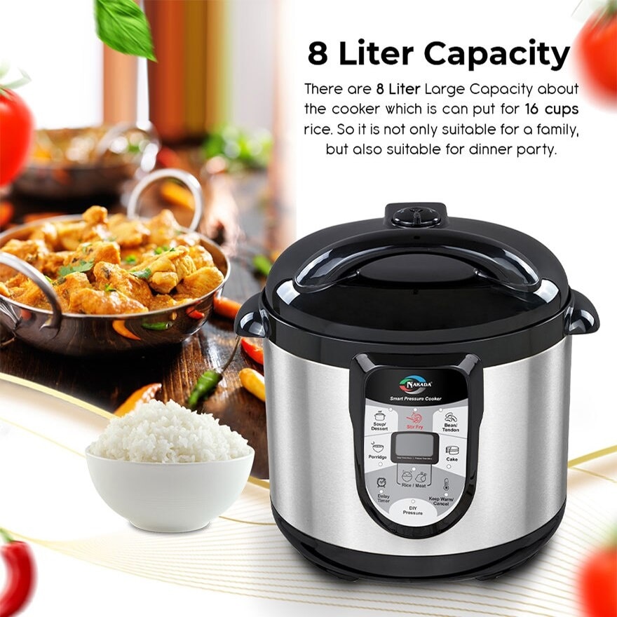 8 Liter Dual Pots Smart Pressure Cooker NKD8050