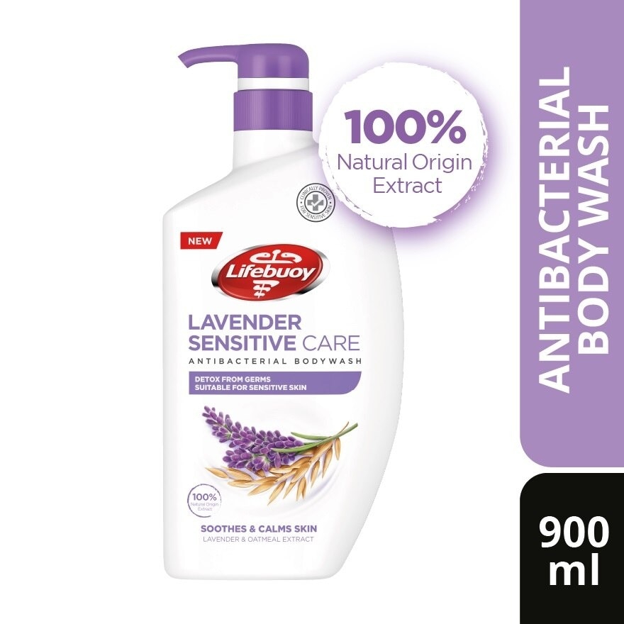 Body Wash Bottle Lavender Care 900ml