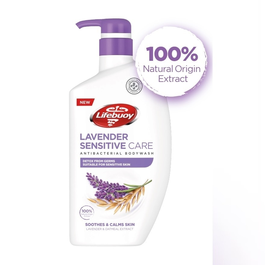 Body Wash Bottle Lavender Care 900ml