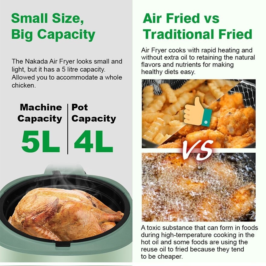 5 Liter XL Digital Air Fryer NKD2100