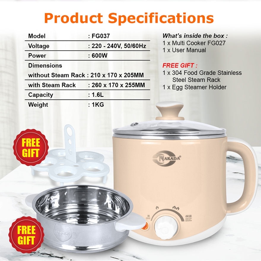 Multi Cooker with Steam Rack FG037