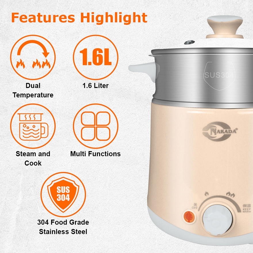 NAKADA Multi Cooker with Steam Rack FG037 Watsons Malaysia