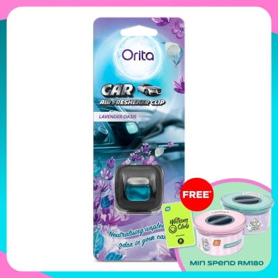 ORITA Car Clip Air Freshener Lavender Oasis 2ml x 1s