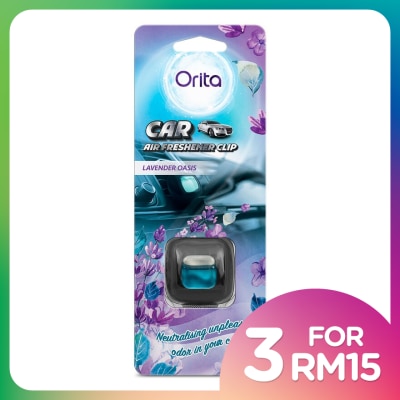 ORITA Car Clip Air Freshener Lavender Oasis 2ml x 1s