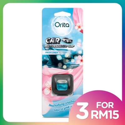 ORITA Car Clip Air Freshener Fresh Linen 2ml x 1s