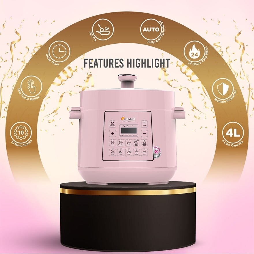 LIMITED EDITION 4 Liter Pressure Cooker MPC4000 Light Pink