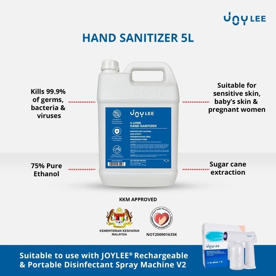 Hand Sanitizer Disinfectant Ethanol 5 Litre