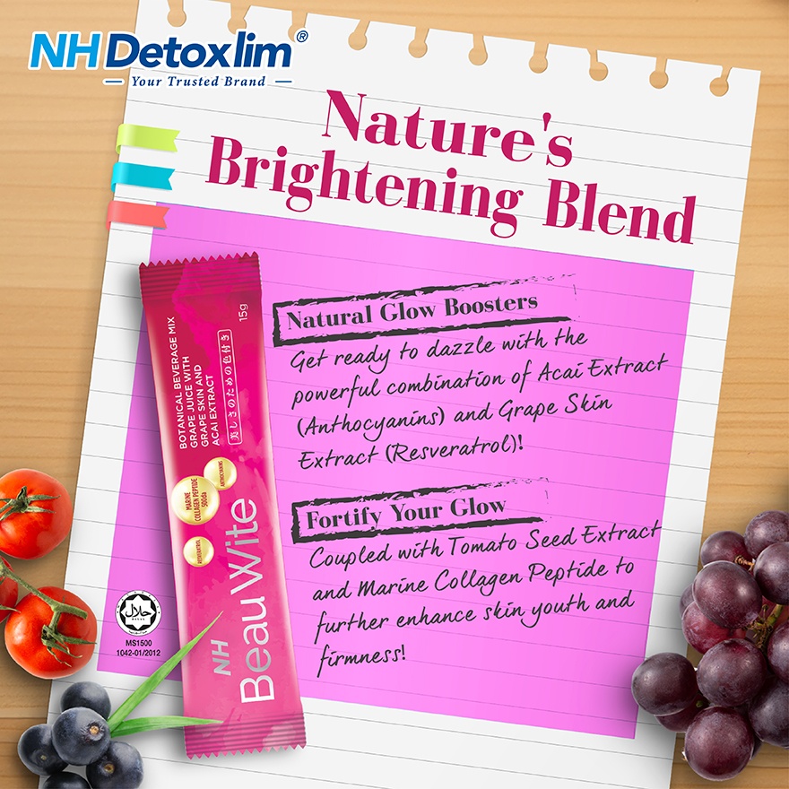 Beau Wite + Grape Skin & Acai Extract 15g X 10's