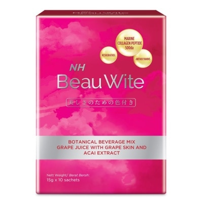 NH Beau Wite + Grape Skin & Acai Extract 15g X 10's