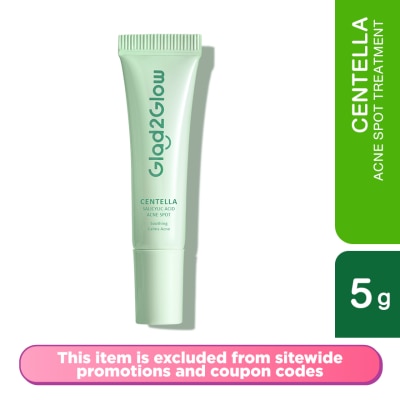 GLAD2GLOW Centella Salicylic Acid Overnight Acne Spot Treatment 5g