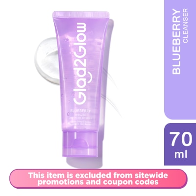 GLAD2GLOW Blueberry Ceramide Low Ph Gel Cleanser 70ml