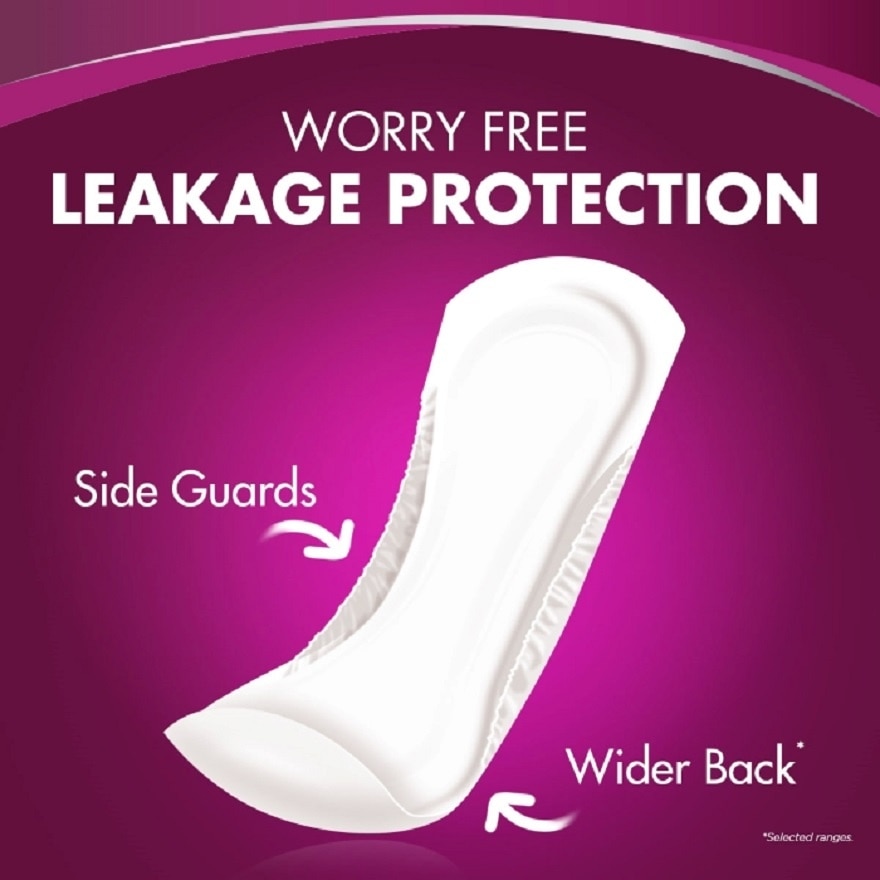 Pads Incontinence Long Non-Wing 27.6cm 14s Moderate Bladder or Urine Leakage Protection
