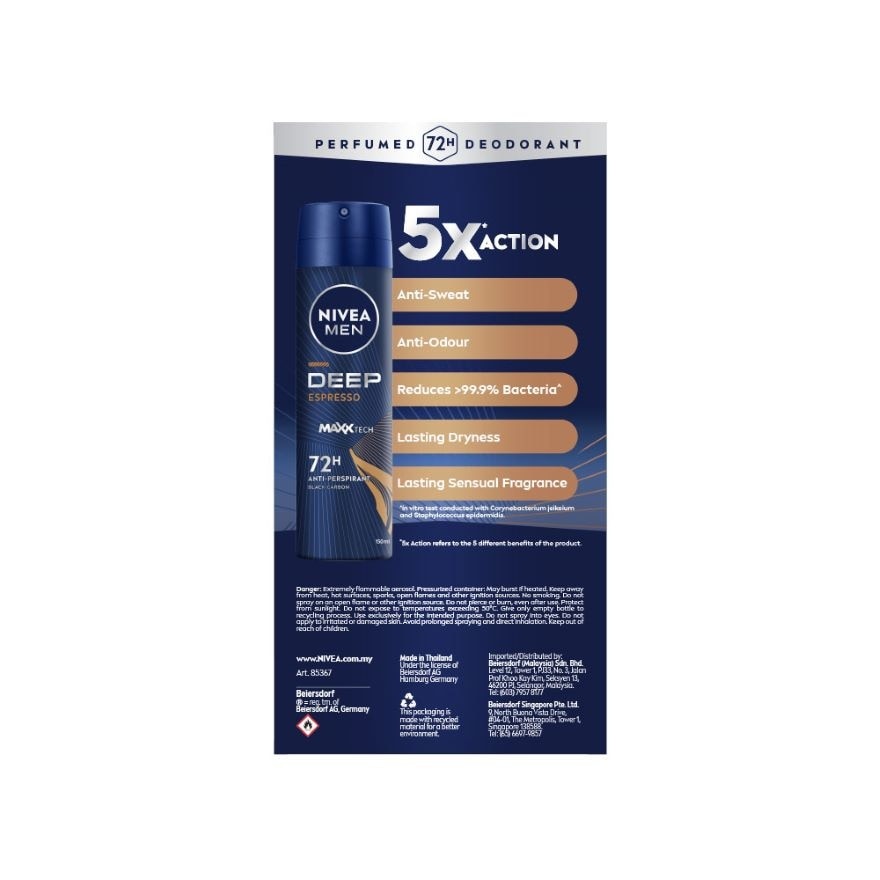DEEP Deodorant Espresso Spray 2x150ml