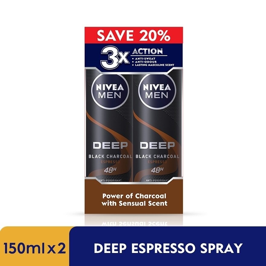 DEEP Deodorant Espresso Spray 2x150ml