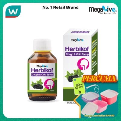 MEGALIVE - Herbikof Cough & Cold Syrup 100ml