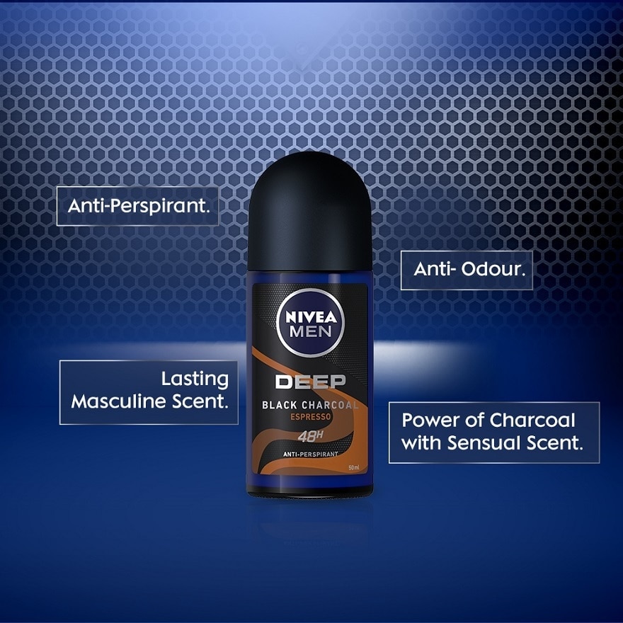 DEEP Deodorant Espresso Roll On Twin Pack 2x50ml