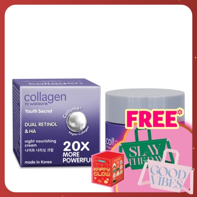COLLAGEN BY WATSONS Youth Secret Dual Retinol & HA Night Nourishing Cream 10ml