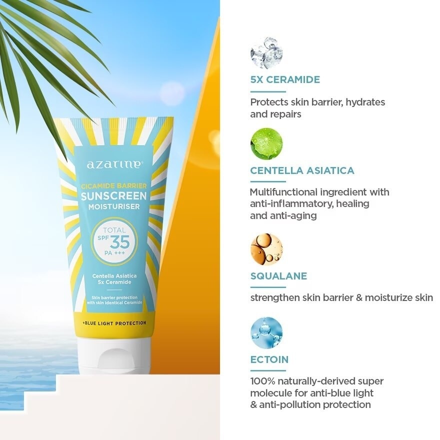 Cicamide Barrier Sunscreen Moisturiser SPF35 40gm