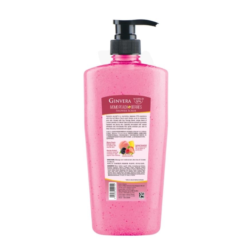 Spa Shower Scrub Momo Peach Berries 750g