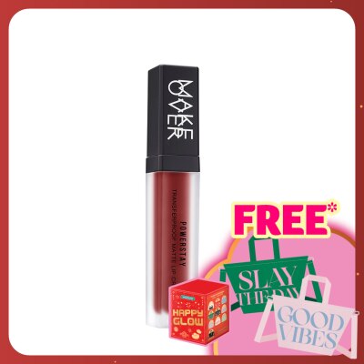 MAKE OVER Powerstay Transferproof Matte Lip Cream B12 Feisty