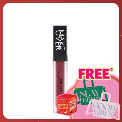 MAKE OVER Powerstay Transferproof Matte Lip Cream B05 Fired Up
