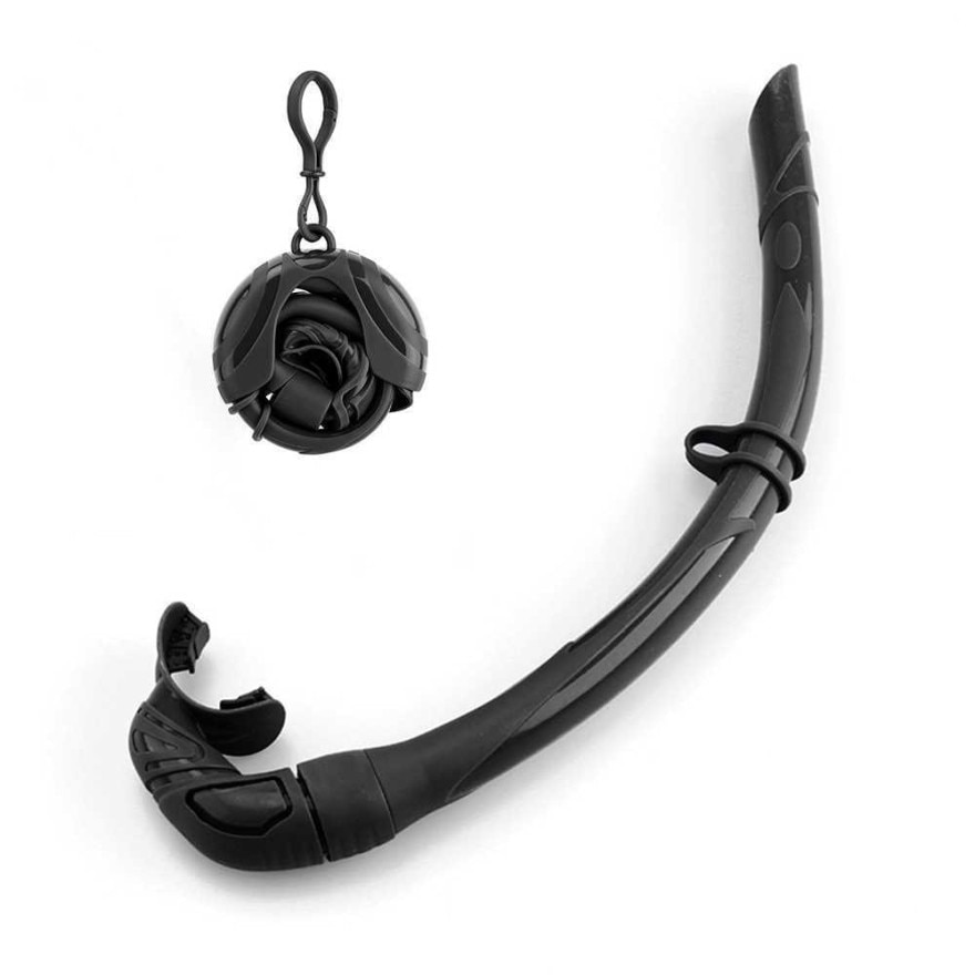 Silicone Foldable Snorkel w Compact Storage Case