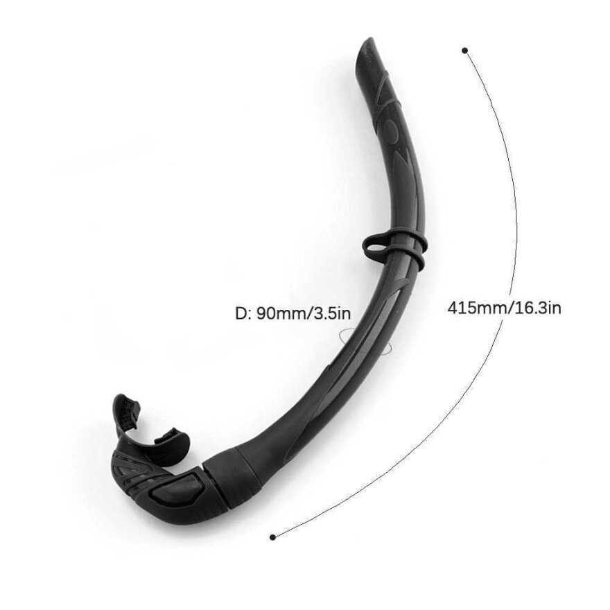 Silicone Foldable Snorkel w Compact Storage Case