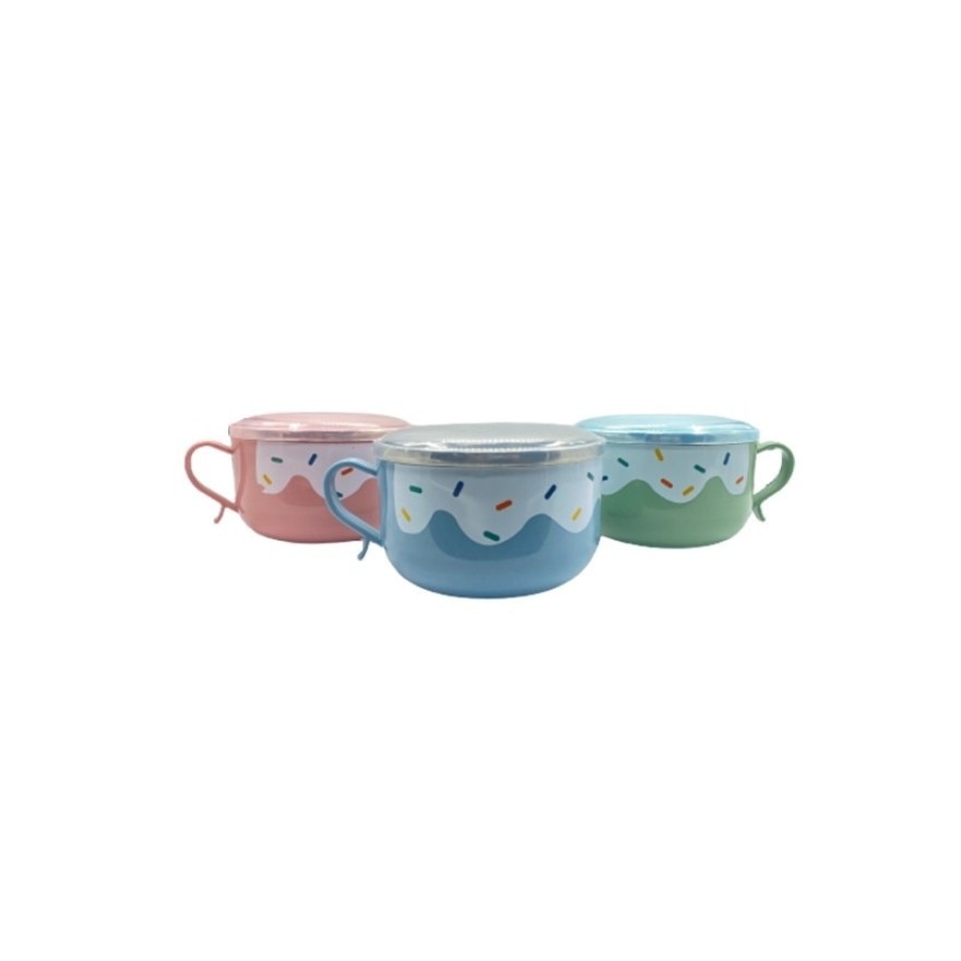 Bowls Baby Feeding Suction with Lid Green