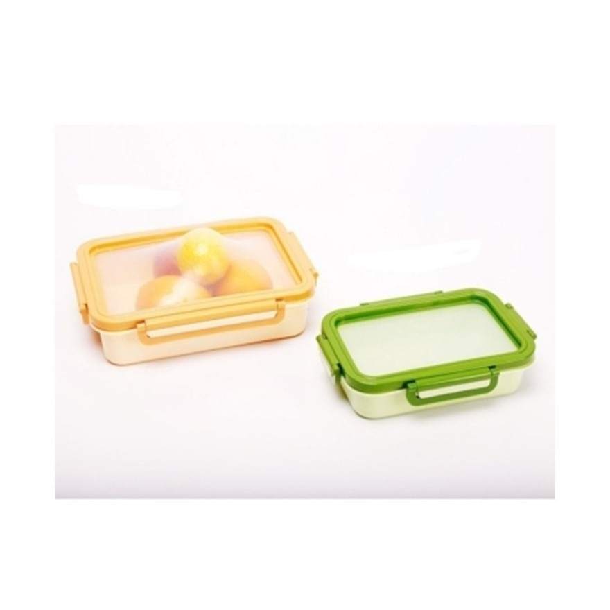 Food Container with Stretch Silicone Lunch Box Orange