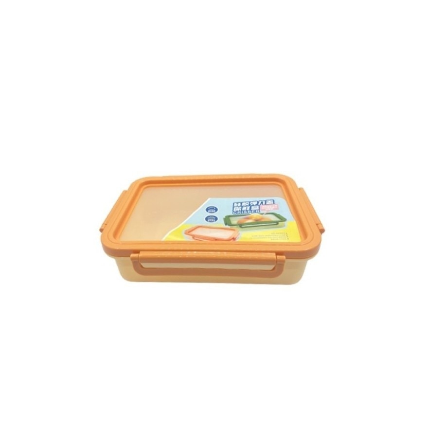 Food Container with Stretch Silicone Lunch Box Orange