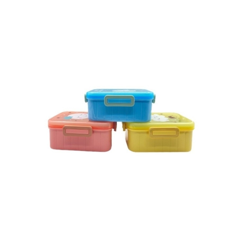 Lunch Box 1 Compartment With 1 Plastic Spoon Yellow