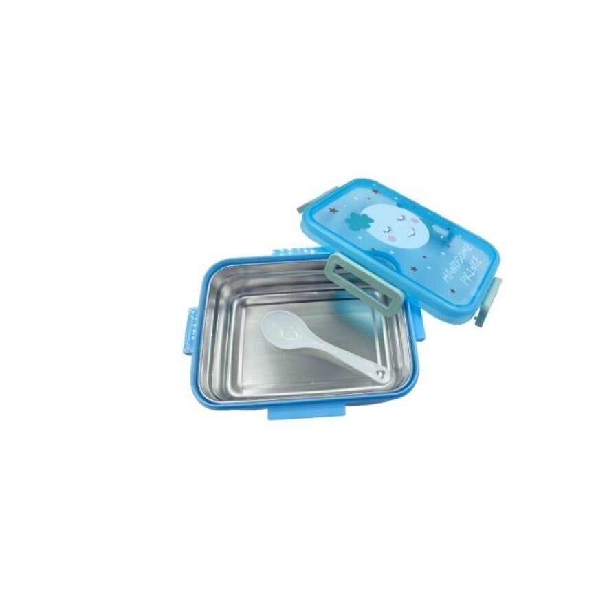 Lunch Box 1 Compartment With 1 Plastic Spoon Yellow